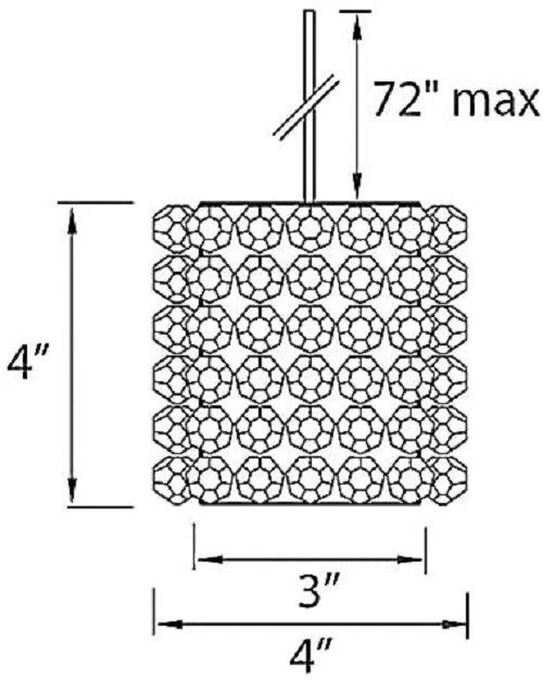 Luz de cristal WAC Lighting MP-539-WD/BN Mini Haven con dosel - níquel cepillado Foto 2 de 4
