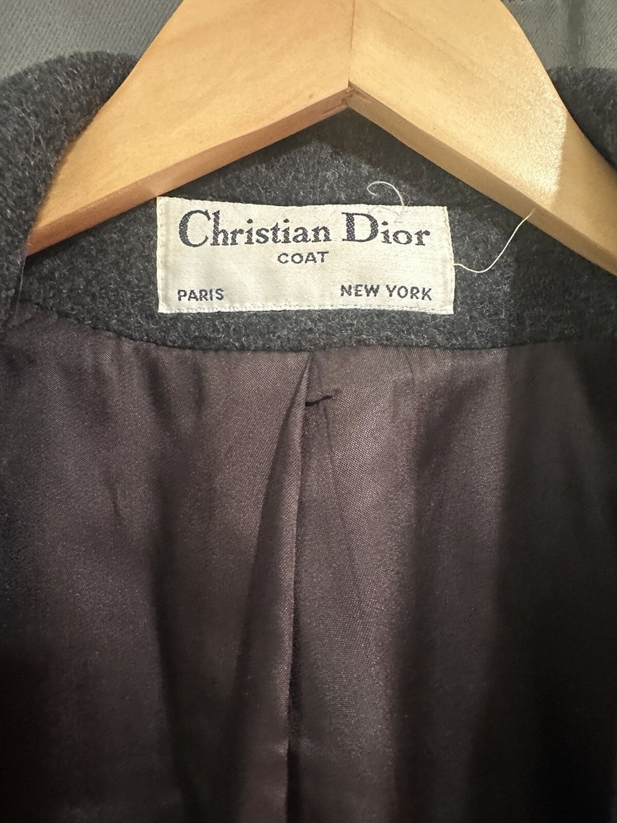 1980s〜90s Christian Dior Wool Coat Vintage Christian Dior Red Down Over Coat Wool Heavy USA
