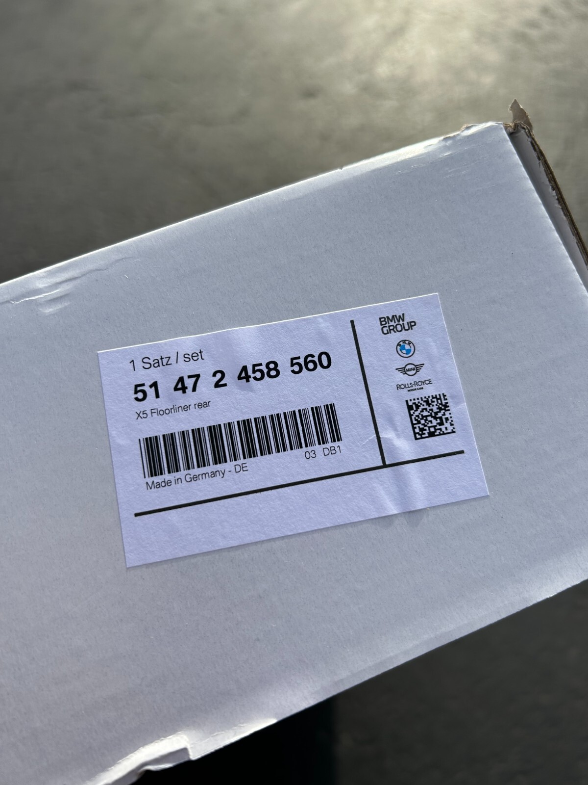 NEW BMW X5 G05 REAR FLOOR LINER MAT SET RUBBER 51472458560 2458560 OEM