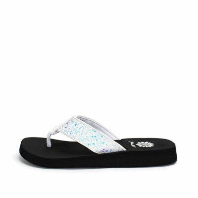 Yellow Box Feliks White Glitter Women's Flip Flops Sandals | eBay