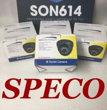 4x SPECO VLED23T7G Security Color Cameras 3.6mm 480TVL IR Cracked Glass TESTED