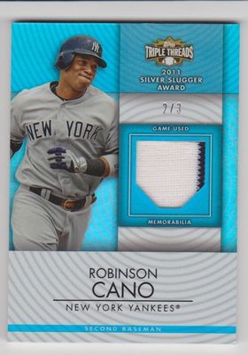 ROBINSON CANO 2012 Triple Threads Unity Jersey Relic #D/3 New York Yankees RARE