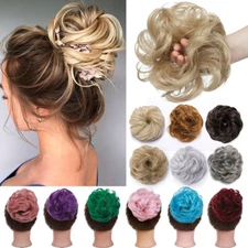 7'' Thick Messy Bun Ponytail Scrunchies Hair Piece Extensions Natural as human