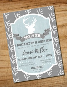 oh deer baby shower invites
