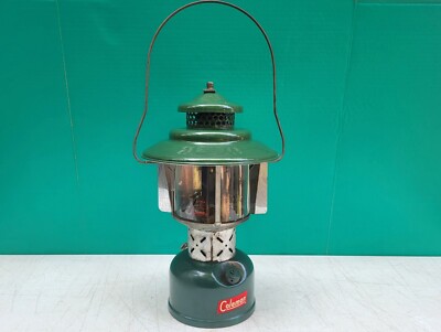Coleman 228E Camping Lantern BIG HAT w Reflector Double Mantle Vintage 10/58