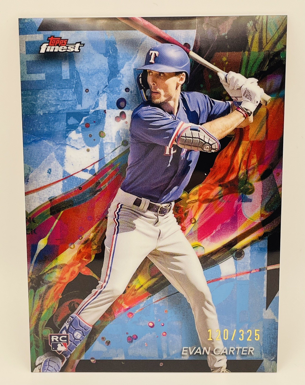 Evan Carter Rookie 2024 Topps Finest - Common #62 Sky Blue Refractor /325 (RC)