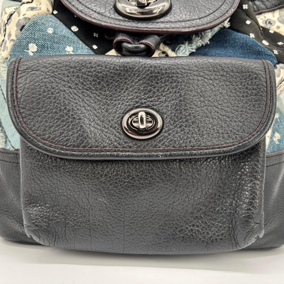 COACH Patchwork Backpack 37743 Canyon Denim Leath… - image 23