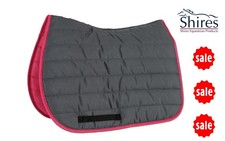 HIGH WITHER SADDLE PAD NUMNAH Shires Comfort Pony Cob Saddle Cloth  Grey Pink