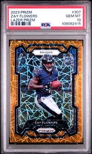 2023 Panini Prizm Zay Flowers Orange Lazer Rookie #307 PSA 10 GEM MINT Ravens