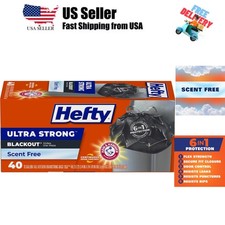 Ultra Strong 13 Gallon Trash Bags, Black Tall Kitchen Trash Bags 13 Gallon Si...