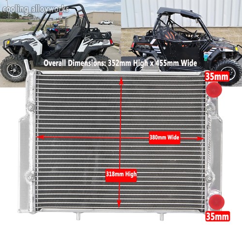Aluminum Radiator Fit 2007-2014 2011 2009 Polaris RZR 570 RZR 800 RZR 800S EFI. - Afbeelding 1 van 16