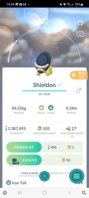 Pokemon Go Shiny Shieldon 