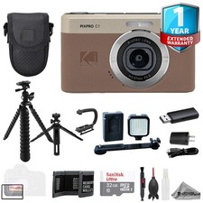 Kodak PIXPRO C1 Compact Camera Brown 32GB ExtBatt 1Yr Warranty-ULTIMATE Kit