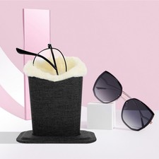 Premium Black Plush Eyeglasses Holder for Desktop Use Multipurpose Display Stand