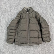 REI Puffer Jacket Boys Small 8 Gray Down Insulated Full Zip Winter Warm Hiking