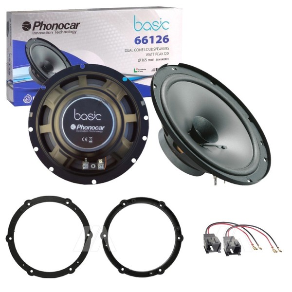 Phonocar Kit 2 Bicono Lautsprecher 165Mm 4Ω Schwarz FüR Peugeot 107-image