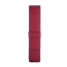Leather Single Pen Case Pencil Pouch Holder for One Fountain Ballpoint Red