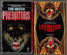 Predators by Eric Sauter & Lifeblood by Lee Duigon, Two 1st Edition Reader's PBs image