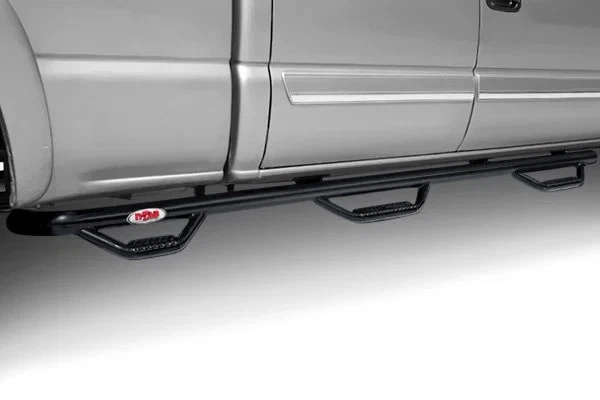 For Ford F-250 Super Duty 99-14 N-Fab 3" Wheel-to-Wheel Black Round Nerf Steps Foto 3 de 4