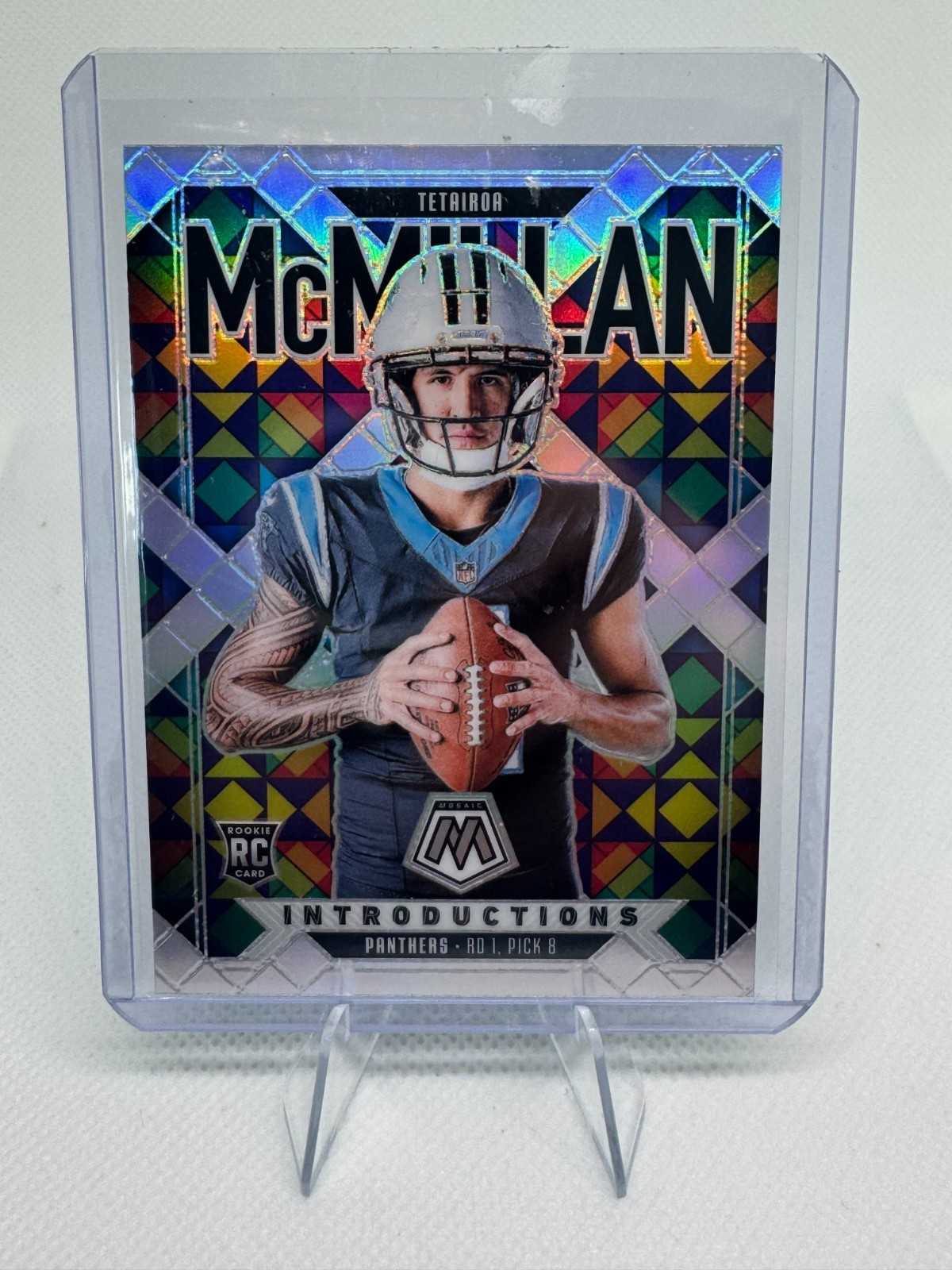 2025 Panini Mosaic Introductions Silver Prizm Tetairoa McMillan (RC) #8