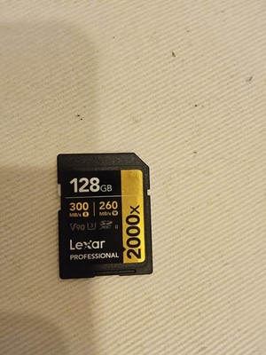 Lexar Professional 2000x SD Karte 128GB, SDXC UHS-II Speicherkarte 