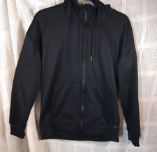 Mondetta Woman's Full Zip Black Hoodie Size Performance Activewear Pockets Soft