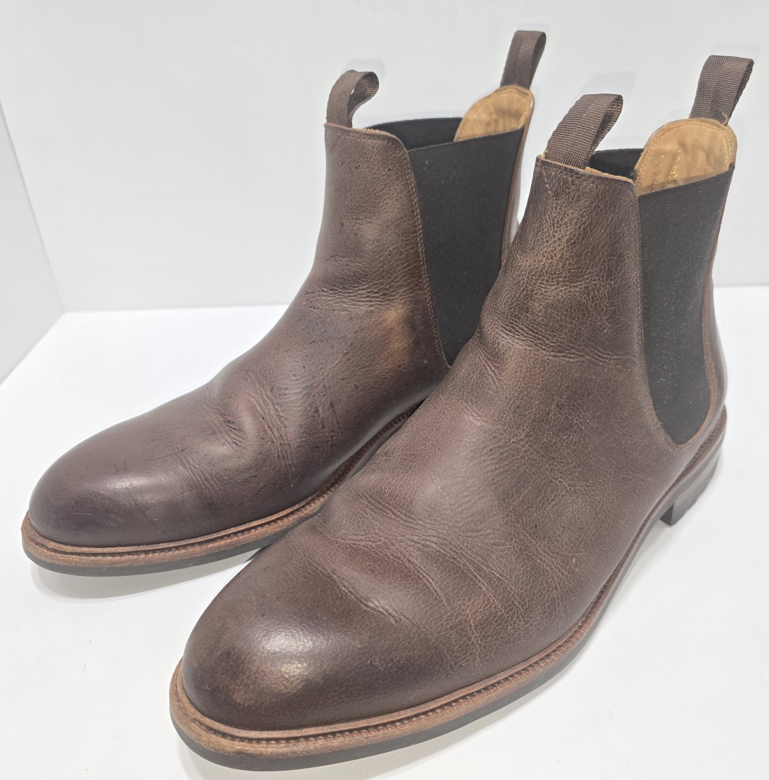 Meermin Chelsea Boots (101052) – Dark Brown Leather Mens US Size 11.5-image