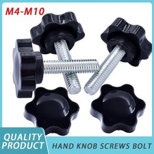2-10Pcs Star Knob Screws M4 M5 M6 M8 M10 Carbon Steel Thumb Bolts
