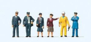 Preiser 10244 Belgian Railway Personnel (Pk6) Exclusive Figure Set HO Gauge