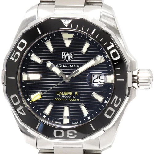 TAG Heuer Aquaracer WAY201A Calibre 5 Overhaul Blk Slv Automatic Mens Watch