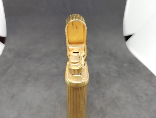 Vintage Cartier Gasfeuerzeug Godron Goldstreifen funktionstüchtig - Bild 8 von 10