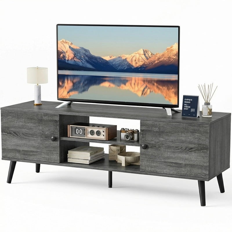 For Tvs Up To 60", Modern Mid Century Entertainment Center W