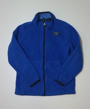 LL Bean Boys Fleece Jacket Full Zip Blue Mountain Classic Size M 10-12
