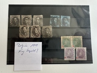Belgien Briefmarken König Leopold I Klassik Sammlung Vintage Lot