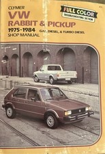 1975-1984 Clymer Shop Manual Vw Rabbit And Pickup Gas Diesel Repair Service Book