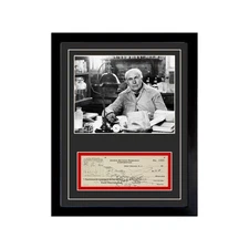 Thomas Edison Signed Cancelled Check Framed Display
