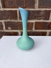 Van Briggle 7" bud vase green/blue