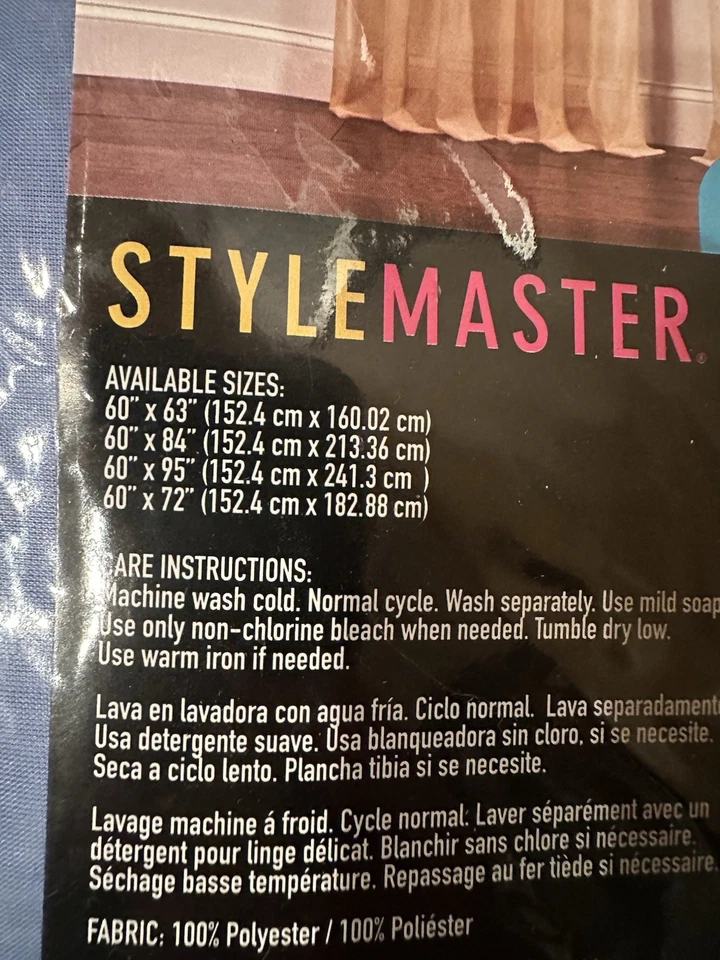 Blue Style master Voile 杆口袋面板 84 英寸长 — 第 3/3 张图片