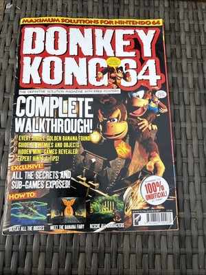 Donkey King 64 Magazine Maximum Solutions For Nintendo 64 With Poster