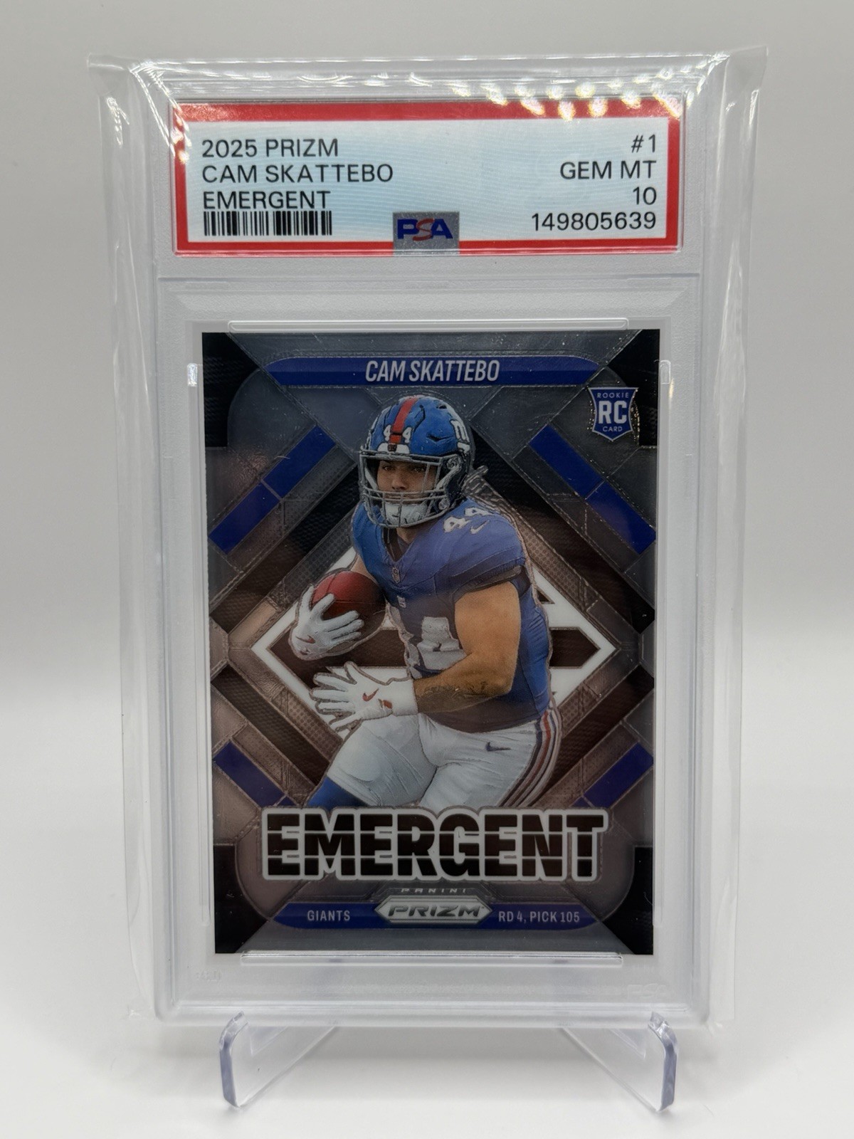 Cam Skattebo Panini Prizm Emergent #1 Silver Prizm