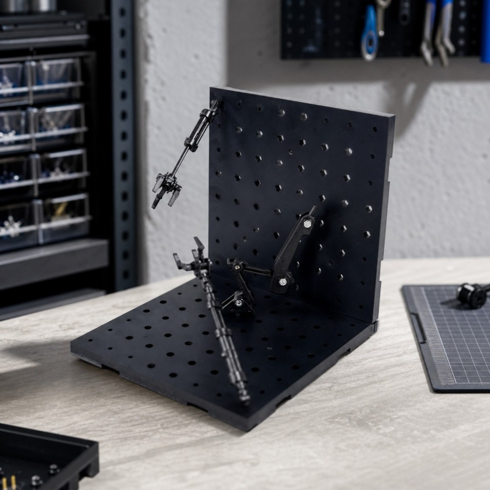 Desk-sized Display Base for Model Kits with Perforated Mounting ...