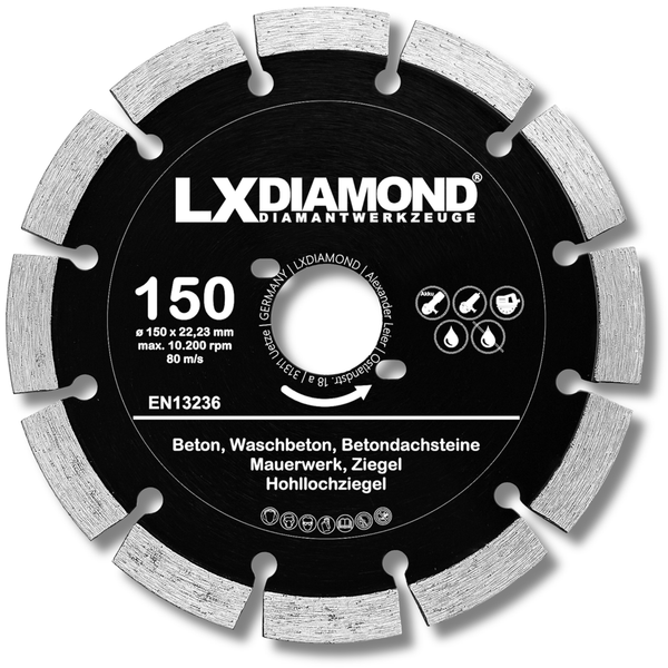 Lxdiamond Diamant-Trennscheibe 150Mm Passend FüR Bepo Ffs 150 151 MontagefräSe-image