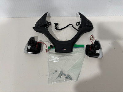 BMW E70 STEERING WHEEL DADDLE SHIFTERS R+L & MULTI FUNCTION CONTROL SWITCH OEM