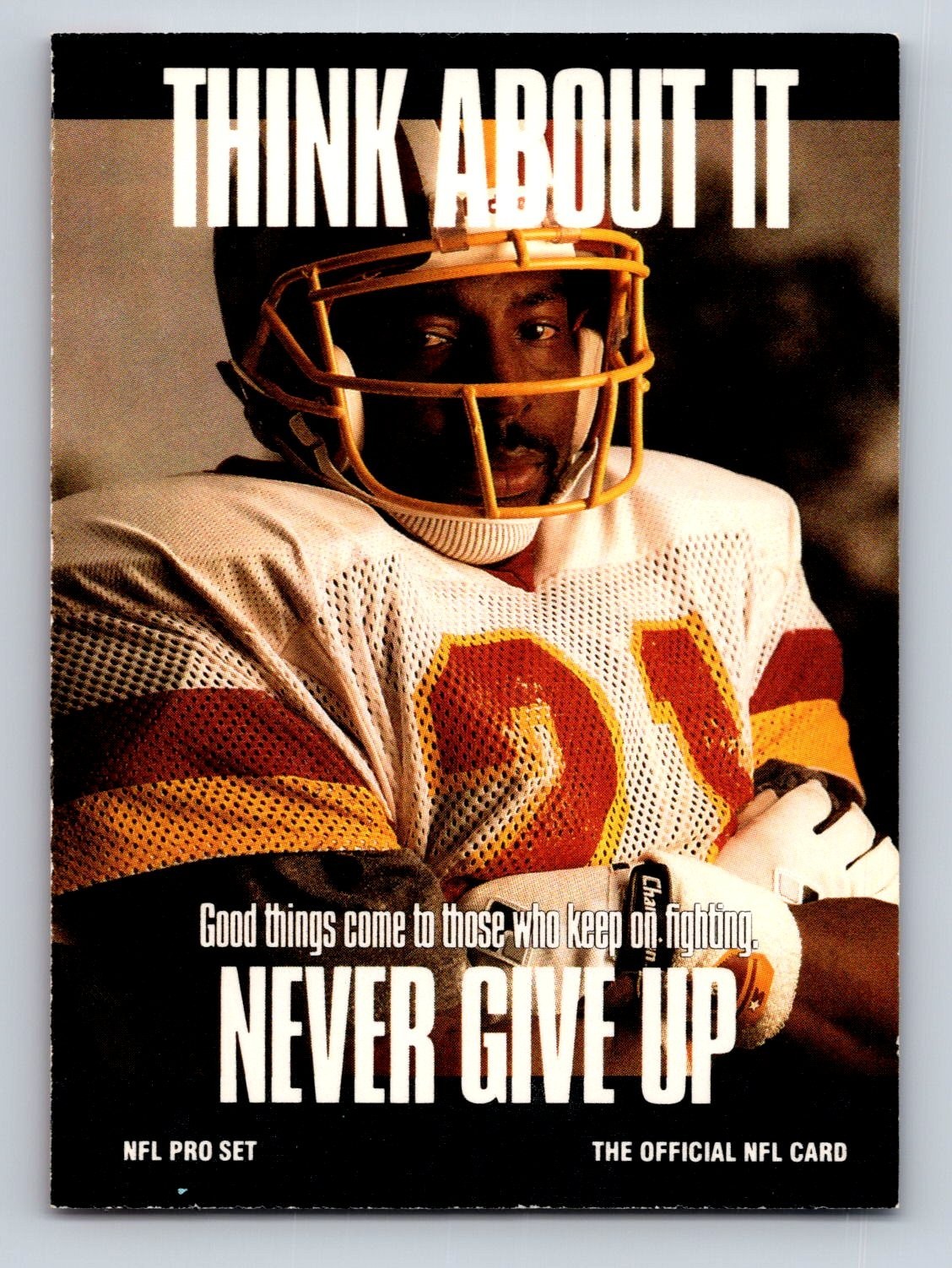 1991 Pro Set - Think About It Earnest Byner #722 Washington Redskins