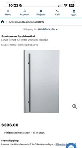 Door For Scotsman® Residential Nugget Ice Machine Model SRN110