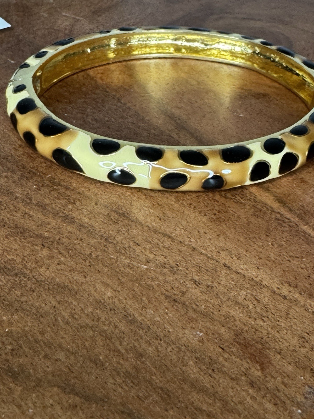 Vintage  Jay Lane Enamel KJL Animal Print Hinged … - image 9