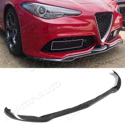 For Alfa Romeo Giulia Sport 2017-2026 Real Carbon Fiber Front Bumper Lip Spoiler