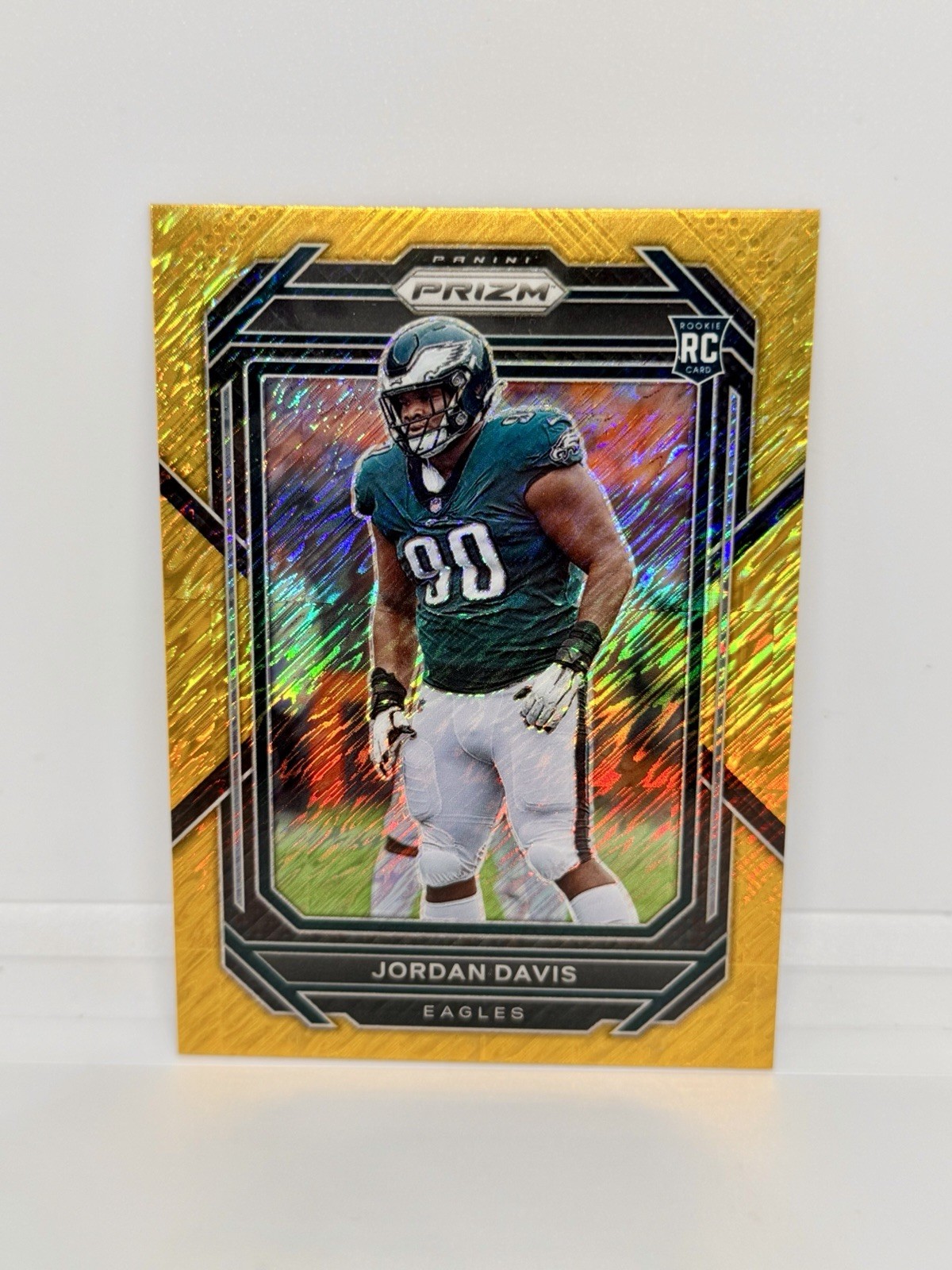 2022 Panini Prizm FOTL JORDAN DAVIS Rookie Gold Shimmer /10 Eagles RC #371