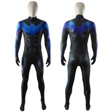 Halloween Cosplay Bodysuit Comic Nightwing Jumpsuit Dick Grayson Adult Kids Suit