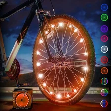 Activ Life LED Bike Wheel Lights (1 Tire, Orange) Summer 2024 Gift Ideas for